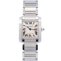 Cartier Tank Stainless Steel 25mm White Dial Watch Ref# W51011Q3