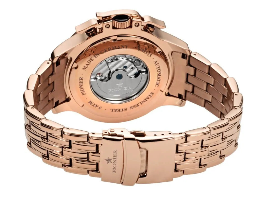 Amsterdam Automatic Calendar Watch by Pionier GM-515-11 |Rose|