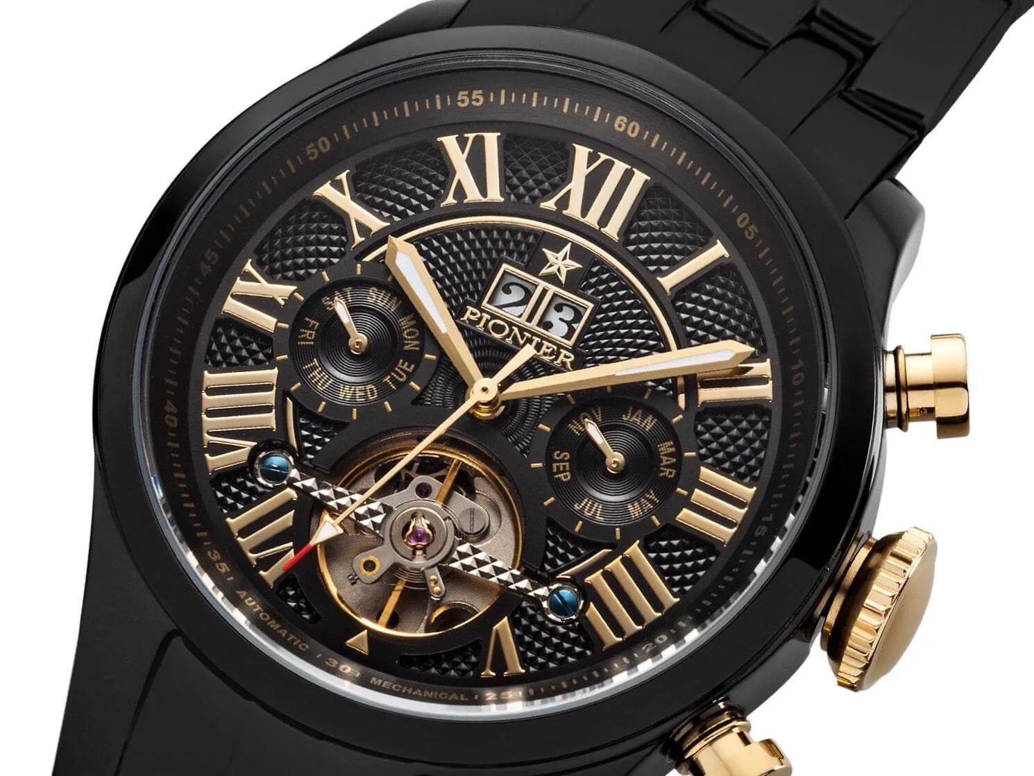 Automatic Havana P7001-9 | Black | Pionier Germany