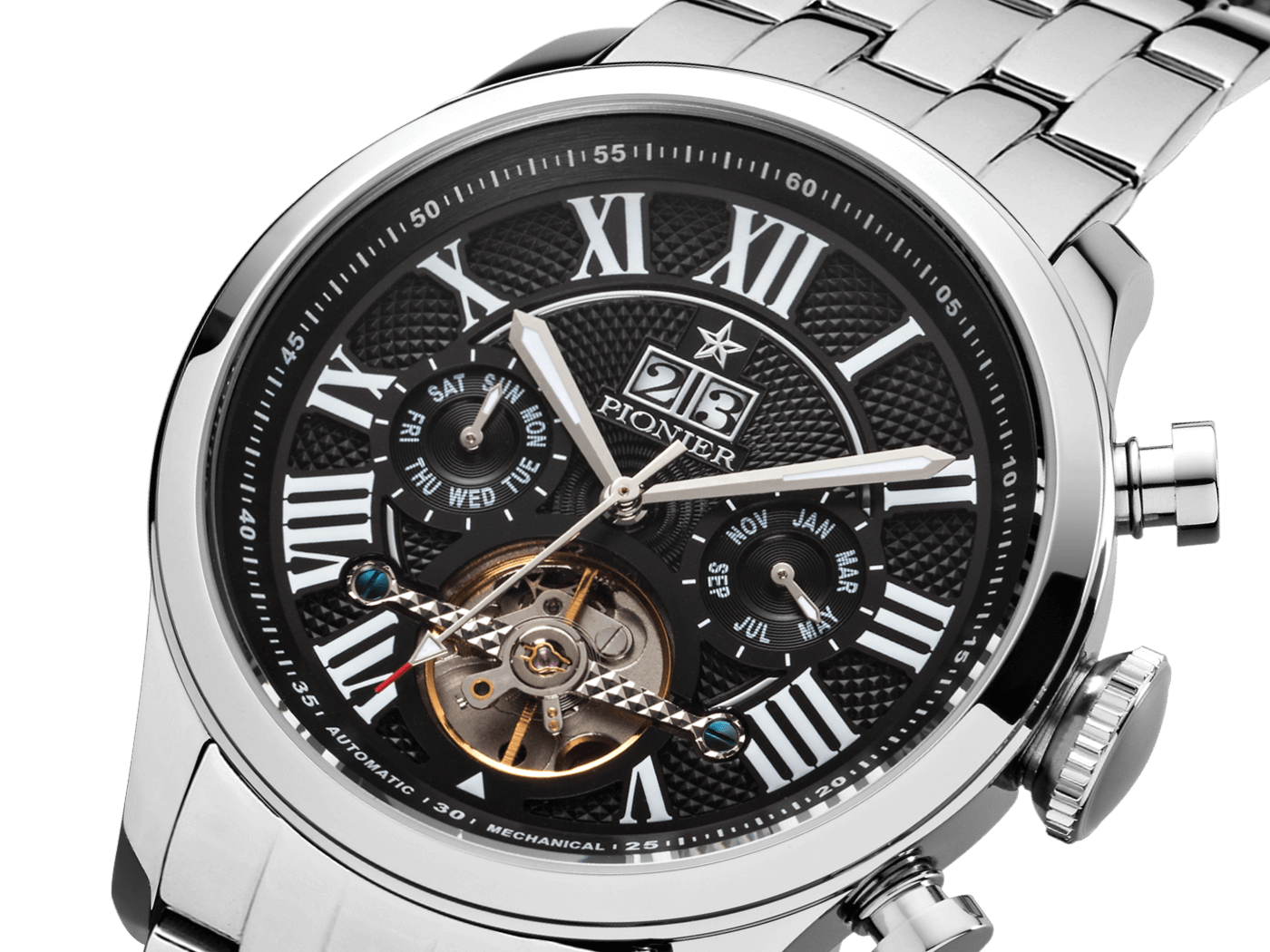 Automatic Havana P7001-7| Silver | Pionier Germany