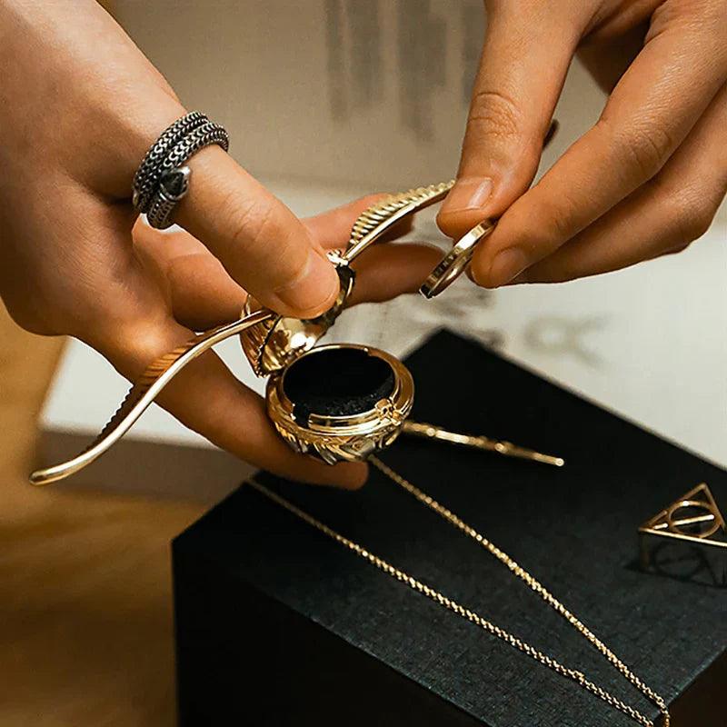 Diyion | Magical Harry Potter Golden Snitch Ring (Free Box)