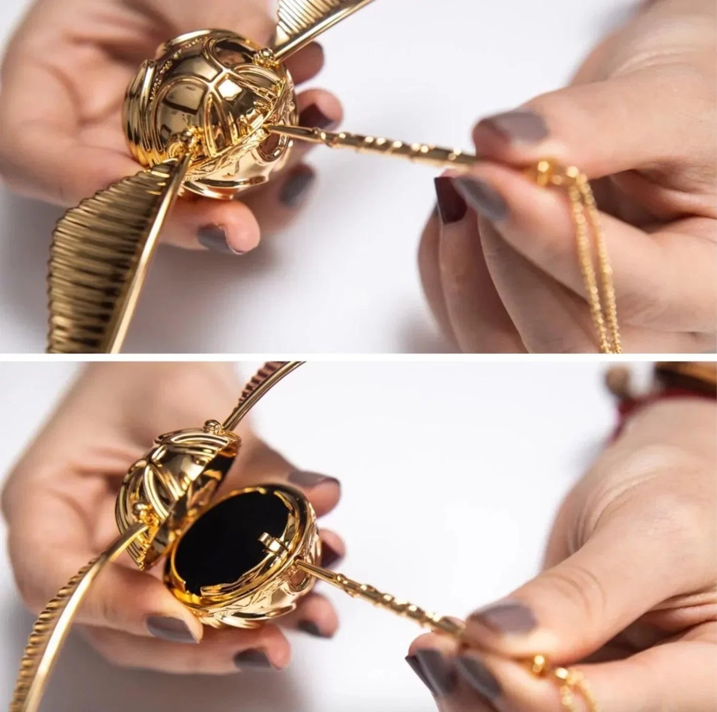 Diyion | Magical Harry Potter Golden Snitch Ring (Free Box)