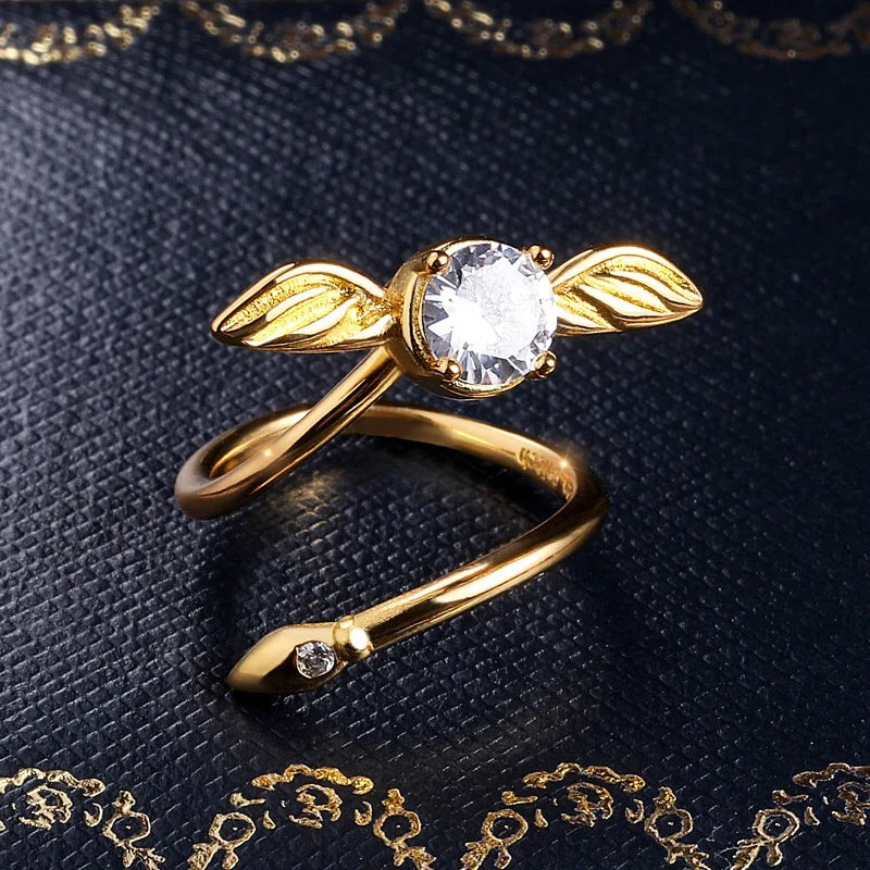 Diyion | Magical Harry Potter Golden Snitch Ring (Free Box)
