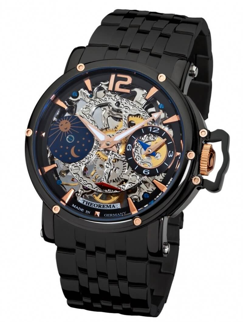 Dual-time Copacabana GM-104-9 |Black| by Theorema, Germany