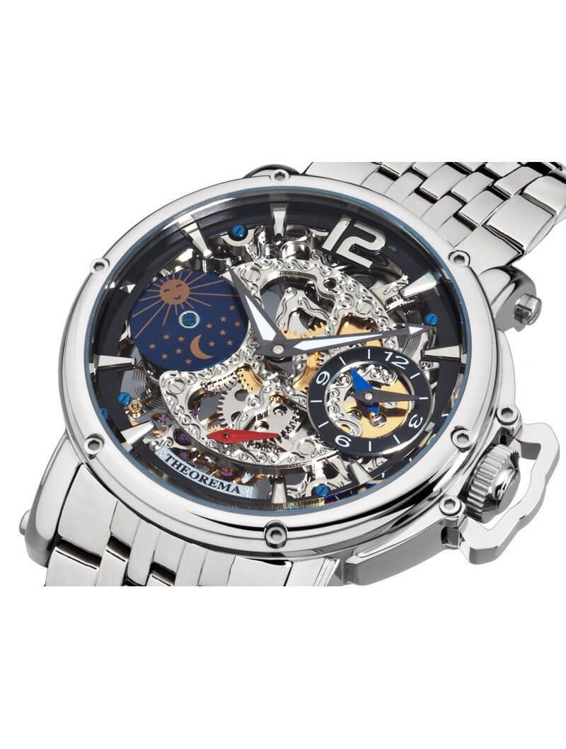 Dual-time Copacabana GM-104-7 |Silver| by Theorema, Germany
