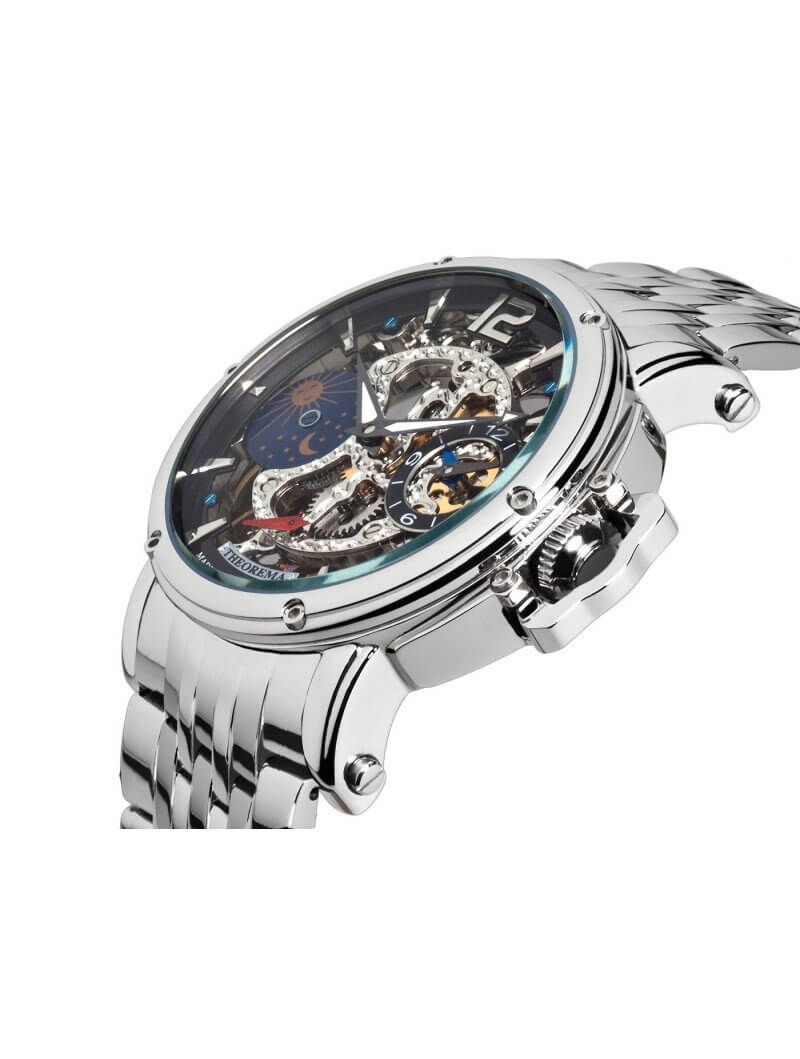 Dual-time Copacabana GM-104-7 |Silver| by Theorema, Germany