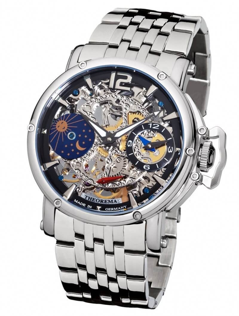 Dual-time Copacabana GM-104-7 |Silver| by Theorema, Germany