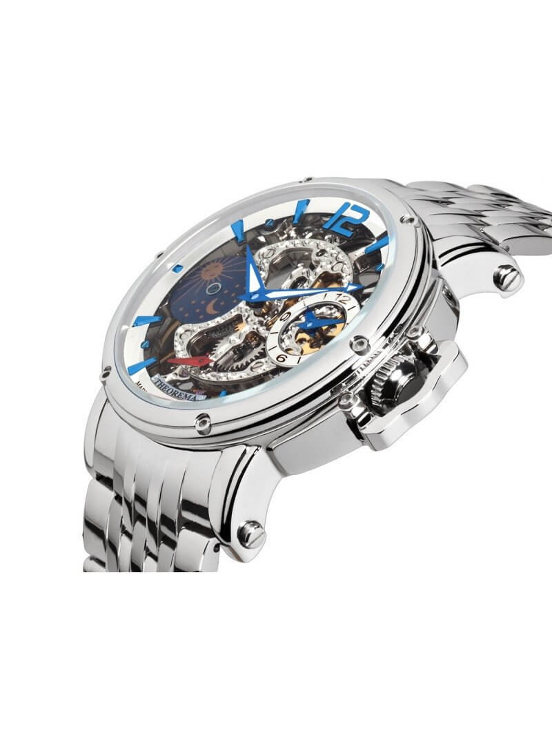 Dual-time Copacabana GM-104-6 |Silver| by Theorema, Germany