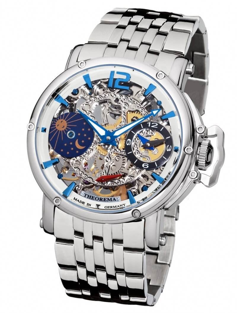 Dual-time Copacabana GM-104-6 |Silver| by Theorema, Germany
